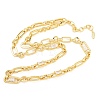 7MM Brass Pave Cubic Zirconia Figaro Chain Necklaces NJEW-D324-04G-06-3