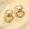304 Stainless Steel Dangle Hoop Earrings for Women WG4D4B8-02-1