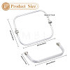 Aluminium Alloy Tube Purse Frames DIY-WH0569-58B-2