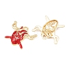 Rack Plating Alloy Enamel Pendants AL-CBA2B10-01G-05-2