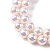 UV Plating Pearlized Glass Pearl Beads Strands GLAA-F128-01B-T02-3