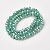 Electroplate Opaque Glass Beads Strands EGLA-A034-P8mm-T06-2
