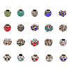 30Pcs 18 Style Alloy Rhinestone European Beads FIND-CA0006-82-1