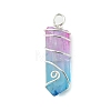 Two Tone Natural Dyed Quartz Pendants PALLOY-JF02800-02-3