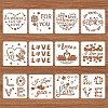 Large Plastic Reusable Drawing Painting Stencils Templates Sets DIY-WH0172-092-3