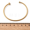 304 Stainless Steel Open Cuff Torque Bangle Making BJEW-H644-02G-2