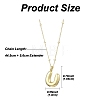 1Pc Initial Letter Brass Pendant Necklaces NJEW-YW0001-24U-2