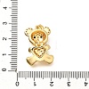 Rack Plating Brass Micro Pave Clear Cubic Zirconia Pendants KK-M309-39C-G-3
