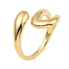 Rack Plating Brass Hollow Teardrop Open Cuff Rings X-RJEW-D009-01G-4