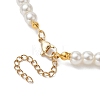 White Glass Pearl Beaded Necklaces NJEW-JN04652-02-5