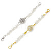 2Pcs 2 Styles Alloy Rhinestone Magnetic Clasps AJEW-JB01294-1