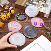 6Pcs 3 Colors Oval Resin Palette MRMJ-PH0001-60-6