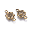 Tibetan Style Alloy Flower Links Connectors MLF5093Y-NF-2