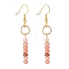 Dyed Natural Malaysia Jade Beads Dangle Earrings EJEW-JE04709-05-1