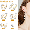 20Pcs 5 Style Brass Stud Earring Findings KK-BC0007-91-2