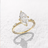 Brass Pave Cubic Zirconia Finger Rings FS-WG1A7FF-09-1