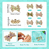 6Pcs 6 Colors Brass Rhinestone Beads KK-TA0009-14-4