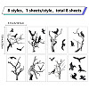 8 Sheets 8 Styles PVC Waterproof Wall Stickers DIY-WH0345-089-2