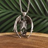 Punk Style Alloy Gothic Skeleton Angel Pendant Box Chain Necklaces for Men FS-WG22DE5-01-2