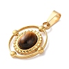 Natural Tiger Eye Pendants STAS-C120-14G-06-2