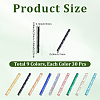 270Pcs 9 Styles Opaque Glass Twisted Bugle Beads SEED-PA0001-26-2