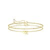 2Pcs 2 Styles Brass Beaded Bracelets & Satellite Chains Bracelets for Women FS-WG4A116-24-1