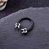 316L Stainless Steel Micro Pave Cubic Zirconia Circular/Horseshoe Barbell WG352E4-13-1