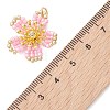 Glass Seed Beaded Pendants PALLOY-MZ01284-03-4