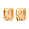 304 Stainless Steel Clear Cubic Zirconia Hoop Earrings EJEW-L307-12G-02-4
