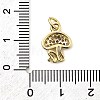 Brass Micro Pave Cubic Zirconia Charms KK-C134-30G-3