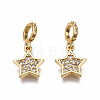 Brass Micro Pave Clear Cubic Zirconia Pendants KK-Q277-052-NF-2