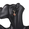 Maple Leaf Brass Micro Pave Cubic Zirconia Leverback Earrings EJEW-JE06916-01-2