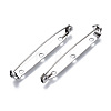 Tarnish Resistant 201 Stainless Steel Brooch Pin Back Safety Catch Bar Pins STAS-S117-022F-2