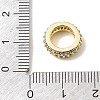 Brass Micro Pave Cubic Zirconia Beads CU-CBA389D-04G-05-3