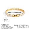 304 Stainless Steel Pave Clear 3A Cubic Zirconia Rectangle Tennis Bracelets for Women MM2615-2-2
