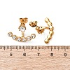 304 Stainless Steel Curved Stud Earrings for Women EJEW-A163-01G-3