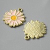 Light Gold Plated Alloy Enamel Pendants ENAM-WH0001-36LG-04-2