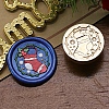 Christmas Series Wax Seal Brass Stamp Head LS-AJEW-M037-01G-11-1