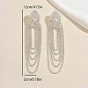 Brass Rhinestone Stud Earrings for Women DO8173-5