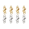 8Pcs 2 Colors Brass Double Opening Lobster Claw Clasps FIND-TA0001-45-18