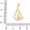 Christmas Brass Micro Pave Cubic Zirconia Pendants KK-K413-01D-G-3