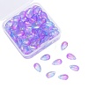 100Pcs Two Tone Transparent Spray Painted Glass Charms GLAA-CJ0001-17-3