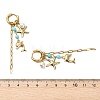 Dolphin & Starfish 304 Stainless Steel & Shell Pearl Hoop Earrings for Women EJEW-JE07128-4