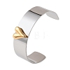 Two Tone 304 Stainless Steel Cuff Bangles BJEW-D465-05B-GP-2