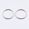 Anti-Tarnish Rhodium Plated 925 Sterling Silver Round Rings STER-F036-03P-1x4-2