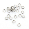 Tarnish Resistant 304 Stainless Steel Open Jump Rings STAS-J013-4x0.8mm-01-1