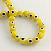 Round Handmade Evil Eye Lampwork Beads LAMP-R114-10mm-01-1