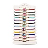 12Pcs 12 Colors Polyester Bracelets BJEW-P340-11G-1