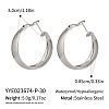 304 Stainless Steel Hoop Earrings UF4062-4-1