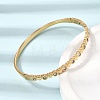304 Stainless Steel Crystal Rhinestone Heart Hinged Cuff Bangles for Women SA-CBA61B8-10G-2
